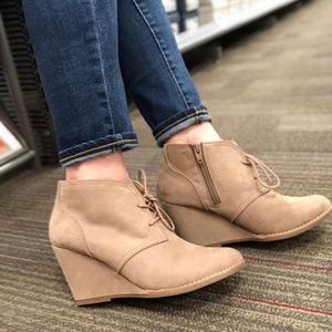 Women's Bessie Microsuede Wedge Fashion Bootie